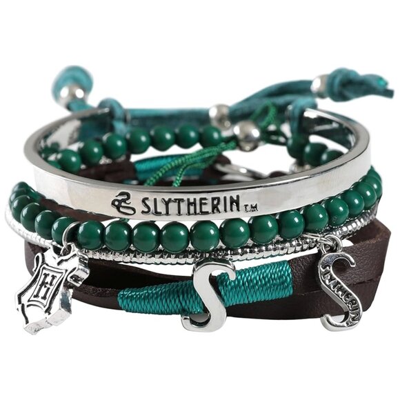 Harry Potter 4 Pack Slytherin Friendship Bracelet Gift Set - Wizarding World - Picture 3 of 5
